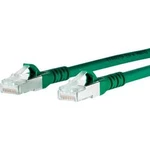Síťový kabel RJ45 Metz Connect 1308451055-E, CAT 6A, S/FTP, 1.00 m, zelená