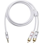 Připojovací kabel Oehlbach, jack zástr. 3.5 mm/cinch zástr., bílý, 5 m