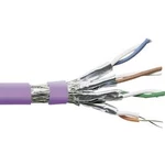 Datový kabel cat.7 S/FTP 4 x 2 x AWG 23/1, stíněný, 1 m, fialová