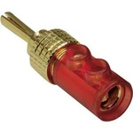 Banánkový konektor BKL Electronic 0106006 - zástrčka, rovná, Ø pin: 4 mm, červená, 1 ks