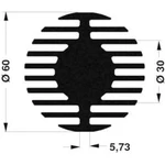 LED chladič Fischer Elektronik SK 578 50 SA 10021589, 1.45 K/W, (Ø x v) 60 mm x 50 mm