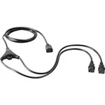 Síťový Y kabel s IEC zásuvkou Basetech BT-1886933, 2.35 m, černá