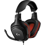 Logitech Gaming G332 herní headset na kabel přes uši, jack 3,5 mm, černá, červená