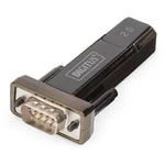 Adaptér USB 2.0, sériový Digitus [1x USB 2.0 zástrčka A - 1x D-SUB zástrčka 9pólová] černá pozlacené kontakty, s USB