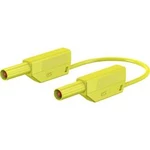 Stäubli SLK410-E/N/SIL bezpečnostní měřicí kabely [lamelová zástrčka 4 mm - lamelová zástrčka 4 mm] žlutá, 1.00 m