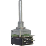 Otočný potenciometr 1cestný , s tlakovým spínačem Mono Potentiometer Service 63250-01402-5838/B100K RD1601SF-20B4-30R6-B100K, 0.2 W, 100 KΩ, 1 ks