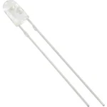 LED s vývody HuiYuan 3234B2C-ESC-C, typ čočky oválný, 3 mm, 70 °, 30 °, 20 mA, modrá