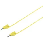 VOLTCRAFT MSB-200 měřicí kabel [lamelová zástrčka 2 mm - lamelová zástrčka 2 mm] žlutá, 0.90 m