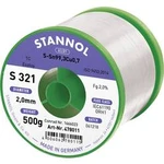 Bezolovnatý pájecí cín Stannol S321 2,0% 2,0MM SN99,3CU0,7CD 500G, bez olova, cívka, 500 g, 2 mm