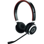 Telefonní headset s Bluetooth bez kabelu Jabra Evolve 65 MS na uši černá, stříbrná