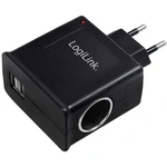 LogiLink Power Adapter PA0046 USB nabíjačka do zásuvky (230 V) Výstupný prúd (max.) 3000 mA 3 x USB , zásuvka cigaretové