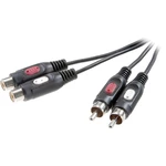 SpeaKa Professional SP-7870384 cinch audio predlžovací kábel [2x cinch zástrčka - 2x cinch zásuvka] 2.50 m čierna