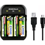 Basetech T2 nabíjačka 9 V akumulátorov NiMH, LiIon, LiFePO 9 V blok