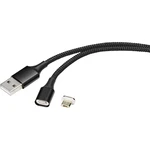 Renkforce #####USB-Kabel USB 2.0 #####USB-A Stecker, #####USB-Micro-B Stecker 1.00 m čierna magnetická zástrčka