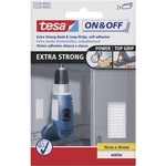 TESA On & Off 55228-03-00 pásik na suchý zips lepiaci háčiková a flaušová časť, extra silné (d x š) 100 mm x 50 mm biela