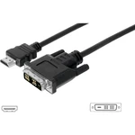 Digitus HDMI / DVI káblový adaptér #####HDMI-A Stecker, #####DVI-D 18+1pol. Stecker 5.00 m čierna AK-330300-050-S možno