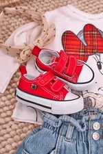 Kids classic sneakers Big Star - red