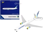 Boeing 767-300ER Commercial Aircraft "Eastern Airlines" White with Striped Tail 1/400 Diecast Model Airplane by GeminiJets