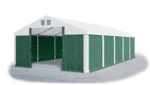 Garážový stan 6x12x4m střecha PVC 560g/m2 boky PVC 500g/m2 konstrukce ZIMA Zelená Bílá Bílé,Garážový stan 6x12x4m střecha PVC 560g/m2 boky PVC 500g/m2