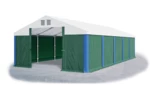 Garážový stan 6x10x3,5m střecha PVC 560g/m2 boky PVC 500g/m2 konstrukce ZIMA Zelená Bílá Modré,Garážový stan 6x10x3,5m střecha PVC 560g/m2 boky PVC 50