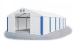 Garážový stan 5x10x3m střecha PVC 560g/m2 boky PVC 500g/m2 konstrukce ZIMA Bílá Bílá Modré,Garážový stan 5x10x3m střecha PVC 560g/m2 boky PVC 500g/m2 