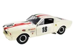 1965 Shelby GT350R 18 Cream with Red and Green Stripes "Pedro Rodriguez" Limited Edition to 378 pieces Worldwide 1/18 Diecast Model Car by ACME