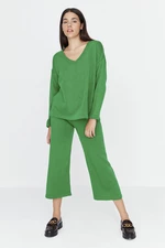 Trendyol Green Oversized Knitwear Top and Bottom Set