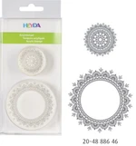 2 ks Razítko akryl kulaté - ornament