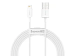 Datový kabel Baseus Superior Series Fast Charging Data Cable USB to iP 2.4A 2m, bílá
