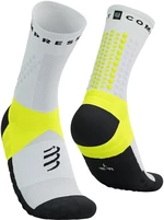 Compressport Ultra Trail Socks V2.0 White/Black/Safety Yellow T4 Běžecké ponožky