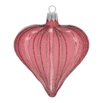 Szklane ręcznie dmuchane ozdoby świąteczne zestaw 3 szt. 9 cm Heart – Ego Dekor