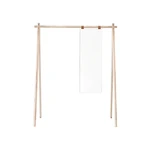 Wieszak z drewna sosnowego z lustrem Karup Design Hongi Natural