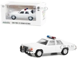 1980-1991 Ford LTD Crown Victoria Police White with Light Bar "Hot Pursuit" "Hobby Exclusive" Series 1/64 Diecast Model Car by Greenlight