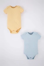 DEFACTO Baby Boy Corduroy Camisole 2-Piece Short Sleeve Snap Body