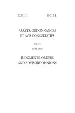 Judgments, Orders and Advisory Opinions