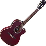 Ortega RCE138 4/4 Stained Red Guitarra clásica con preamplificador