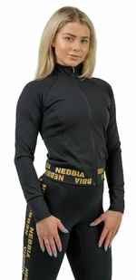 Nebbia Zip-Up Jacket INTENSE Warm-Up Black/Gold L Fitness mikina