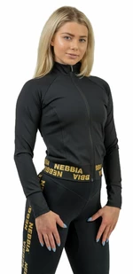 Nebbia Zip-Up Jacket INTENSE Warm-Up Black/Gold XS Fitness pulóverek