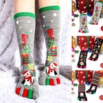 BKLD 2023 New Fashion Women Funny Cartoon Printed Toe Socks Cotton Five Fingers Socks Casual Soft Socks Women Christmas Sock