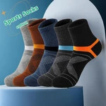 5 Pair New High Quality Cotton Autumn Men's Socks Running Winter Casual Breathable Active Socks Stripe Sport Socks