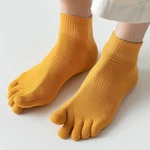 Men's Five Finger Ankle Sport Socks Cotton Breathable Mesh No Show Socks with Toes Fashion Sweat-absorbing High Quality Sokken
