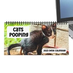 Cat Wall Calendar 2024 Creative Pooping Cat Calendar Funny Gag Gift Wall Decor For School Dormitory Hotel Classroom Home