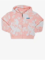 Levi's White-pink girl's tie-dye hoodie with zip and hood Levi's® - Girls Levi's White-pink girl's tie-dye hoodie with zip and hood Levi's® - Girls