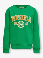 Green girls' sweatshirt ONLY Cali - Girls