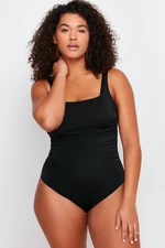 Trendyol Curve Black Square Neck Swimsuit