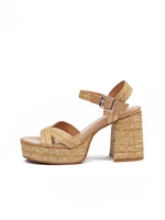Orsay Hnědé dámské sandály na podpatky - Dámské