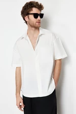 Trendyol White Oversize Fit Collar Shirt
