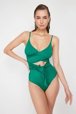 Trendyol Green Double Breasted Tie Regular Swimsuit