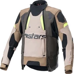 Alpinestars Halo Drystar Jacket Dark Khaki/Sand Yellow Fluo 4XL Textiljacke