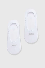 Ponožky Puma 2-pak dámske, biela farba, 938383